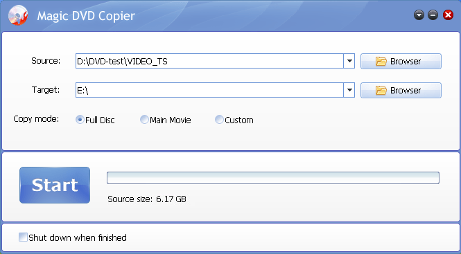 Magic DVD Copier Screenshot